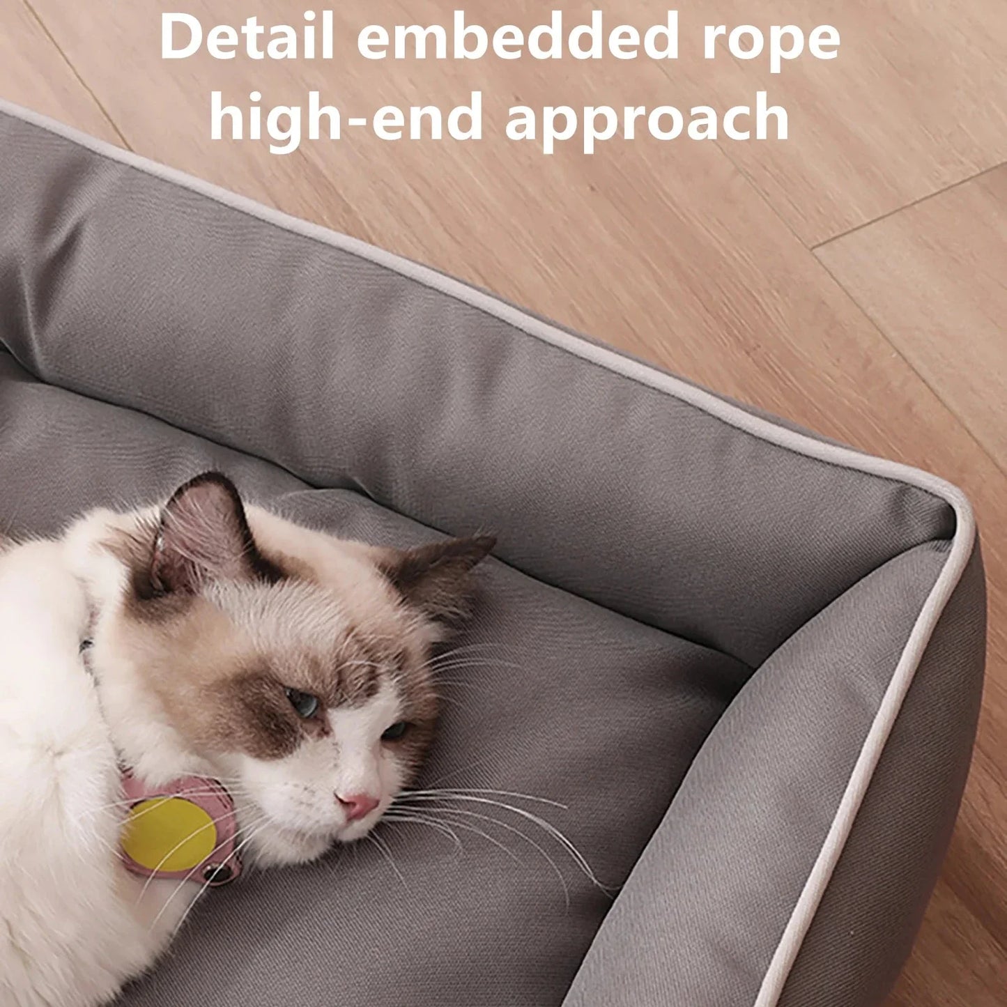 Oxford Dog Bed - Waterproof, Thickened Tough Cover, Cotton Filling & Bite-Resistant Upholstery