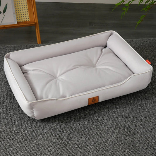 Oxford Dog Bed - Waterproof, Thickened Tough Cover, Cotton Filling & Bite-Resistant Upholstery